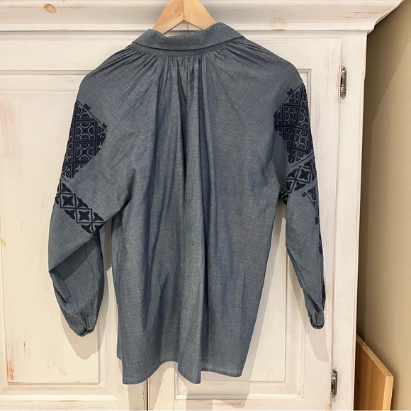 Nili Lotan Abby Romanian Chambray Shirt - Picture 4 of 4